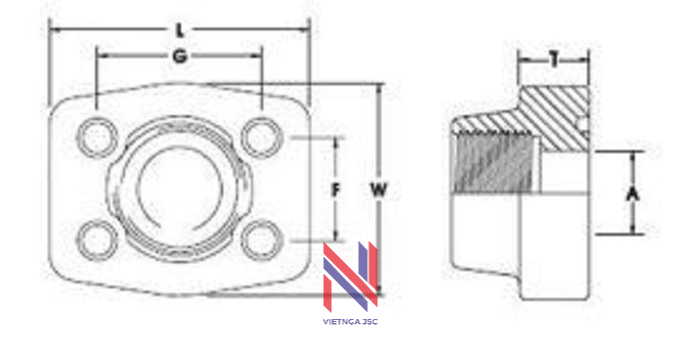 9 - Mặt bích SAE O Ring Flange Blocks - Code 61 & Code 62 1